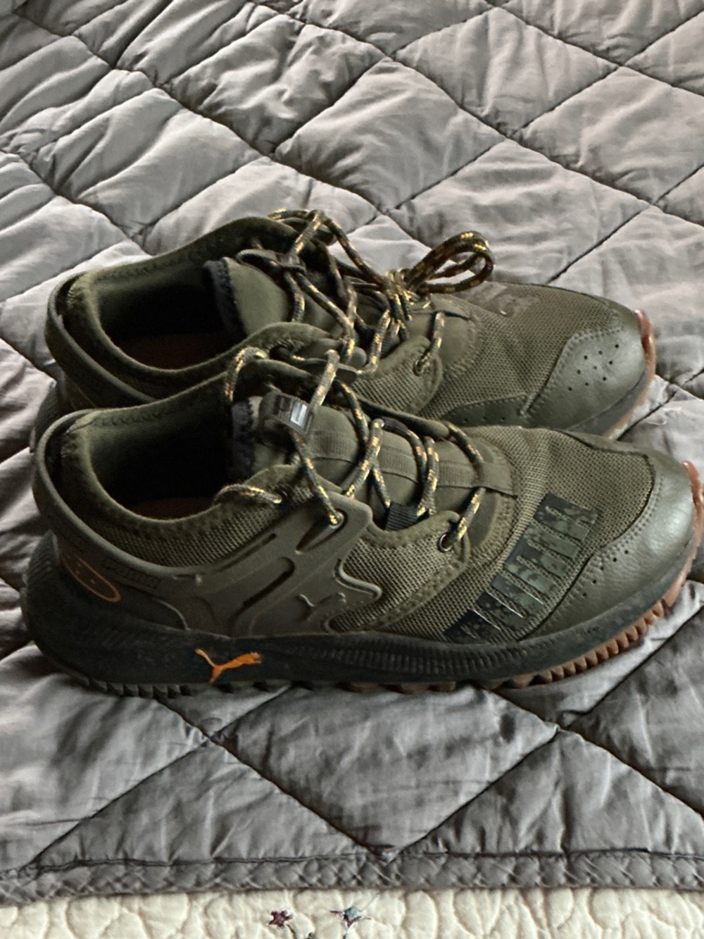 Puma Men’s Olive Green and Brown Trail Sneakers